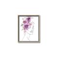 Picture of Purple and Pink Floral Figurative _GroupedProduct_Rectangle_Portrait_Canvas_Framed_