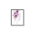 Picture of Purple and Pink Floral Figurative _GroupedProduct_Rectangle_Portrait_Canvas_Framed_