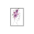Picture of Purple and Pink Floral Figurative _GroupedProduct_Rectangle_Portrait_Canvas_Framed_