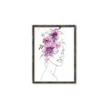 Picture of Purple and Pink Floral Figurative _GroupedProduct_Rectangle_Portrait_Canvas_Framed_