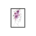Picture of Purple and Pink Floral Figurative _GroupedProduct_Rectangle_Portrait_Canvas_Framed_