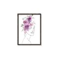 Picture of Purple and Pink Floral Figurative _GroupedProduct_Rectangle_Portrait_Canvas_Framed_