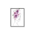 Picture of Purple and Pink Floral Figurative _GroupedProduct_Rectangle_Portrait_Canvas_Framed_