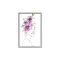 Picture of Purple and Pink Floral Figurative _GroupedProduct_Rectangle_Portrait_Canvas_Framed_