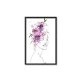 Picture of Purple and Pink Floral Figurative _GroupedProduct_Rectangle_Portrait_Canvas_Framed_