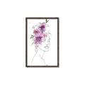 Picture of Purple and Pink Floral Figurative _GroupedProduct_Rectangle_Portrait_Canvas_Framed_