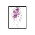 Picture of Purple and Pink Floral Figurative _GroupedProduct_Rectangle_Portrait_Canvas_Framed_