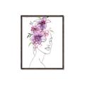 Picture of Purple and Pink Floral Figurative _GroupedProduct_Rectangle_Portrait_Canvas_Framed_
