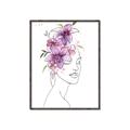 Picture of Purple and Pink Floral Figurative _GroupedProduct_Rectangle_Portrait_Canvas_Framed_