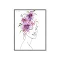 Picture of Purple and Pink Floral Figurative _GroupedProduct_Rectangle_Portrait_Canvas_Framed_