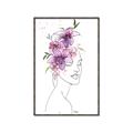 Picture of Purple and Pink Floral Figurative _GroupedProduct_Rectangle_Portrait_Canvas_Framed_