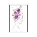 Picture of Purple and Pink Floral Figurative _GroupedProduct_Rectangle_Portrait_Canvas_Framed_