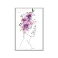 Picture of Purple and Pink Floral Figurative _GroupedProduct_Rectangle_Portrait_Canvas_Framed_