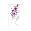 Picture of Purple and Pink Floral Figurative _GroupedProduct_Rectangle_Portrait_Canvas_Framed_