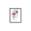 Picture of Purple and Green Flroal Figurative _GroupedProduct_Rectangle_Portrait_Canvas_Framed_