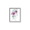 Picture of Purple and Green Flroal Figurative _GroupedProduct_Rectangle_Portrait_Canvas_Framed_
