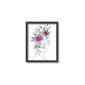 Picture of Purple and Green Flroal Figurative _GroupedProduct_Rectangle_Portrait_Canvas_Framed_