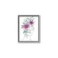 Picture of Purple and Green Flroal Figurative _GroupedProduct_Rectangle_Portrait_Canvas_Framed_