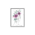 Picture of Purple and Green Flroal Figurative _GroupedProduct_Rectangle_Portrait_Canvas_Framed_