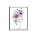 Picture of Purple and Green Flroal Figurative _GroupedProduct_Rectangle_Portrait_Canvas_Framed_