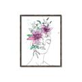Picture of Purple and Green Flroal Figurative _GroupedProduct_Rectangle_Portrait_Canvas_Framed_