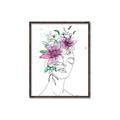 Picture of Purple and Green Flroal Figurative _GroupedProduct_Rectangle_Portrait_Canvas_Framed_