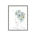 Picture of Green Floral Figurative _GroupedProduct_Rectangle_Portrait_Canvas_Framed_