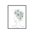 Picture of Green Floral Figurative _GroupedProduct_Rectangle_Portrait_Canvas_Framed_