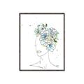 Picture of Green Floral Figurative _GroupedProduct_Rectangle_Portrait_Canvas_Framed_