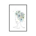 Picture of Green Floral Figurative _GroupedProduct_Rectangle_Portrait_Canvas_Framed_