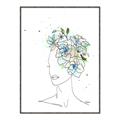 Picture of Green Floral Figurative _GroupedProduct_Rectangle_Portrait_Canvas_Framed_