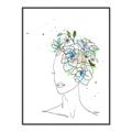 Picture of Green Floral Figurative _GroupedProduct_Rectangle_Portrait_Canvas_Framed_
