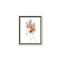 Picture of Orange Floral Figurative _GroupedProduct_Rectangle_Portrait_Canvas_Framed_