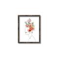 Picture of Orange Floral Figurative _GroupedProduct_Rectangle_Portrait_Canvas_Framed_