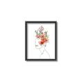 Picture of Orange Floral Figurative _GroupedProduct_Rectangle_Portrait_Canvas_Framed_