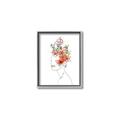 Picture of Orange Floral Figurative _GroupedProduct_Rectangle_Portrait_Canvas_Framed_