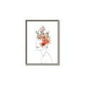 Picture of Orange Floral Figurative _GroupedProduct_Rectangle_Portrait_Canvas_Framed_