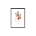 Picture of Orange Floral Figurative _GroupedProduct_Rectangle_Portrait_Canvas_Framed_