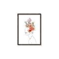 Picture of Orange Floral Figurative _GroupedProduct_Rectangle_Portrait_Canvas_Framed_