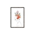 Picture of Orange Floral Figurative _GroupedProduct_Rectangle_Portrait_Canvas_Framed_
