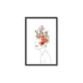 Picture of Orange Floral Figurative _GroupedProduct_Rectangle_Portrait_Canvas_Framed_