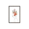 Picture of Orange Floral Figurative _GroupedProduct_Rectangle_Portrait_Canvas_Framed_