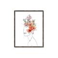 Picture of Orange Floral Figurative _GroupedProduct_Rectangle_Portrait_Canvas_Framed_
