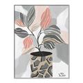 Picture of Color Block Plants II _GroupedProduct_Rectangle_Portrait_Canvas_Framed_
