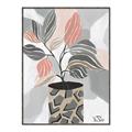 Picture of Color Block Plants II _GroupedProduct_Rectangle_Portrait_Canvas_Framed_
