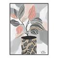 Picture of Color Block Plants II _GroupedProduct_Rectangle_Portrait_Canvas_Framed_