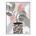 Picture of Color Block Plants II _GroupedProduct_Rectangle_Portrait_Canvas_Framed_