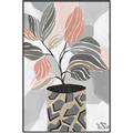 Picture of Color Block Plants II _GroupedProduct_Rectangle_Portrait_Canvas_Framed_