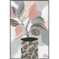 Picture of Color Block Plants II _GroupedProduct_Rectangle_Portrait_Canvas_Framed_