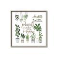 Picture of Plants make me a happy _GroupedProduct_Square_Canvas_Framed_